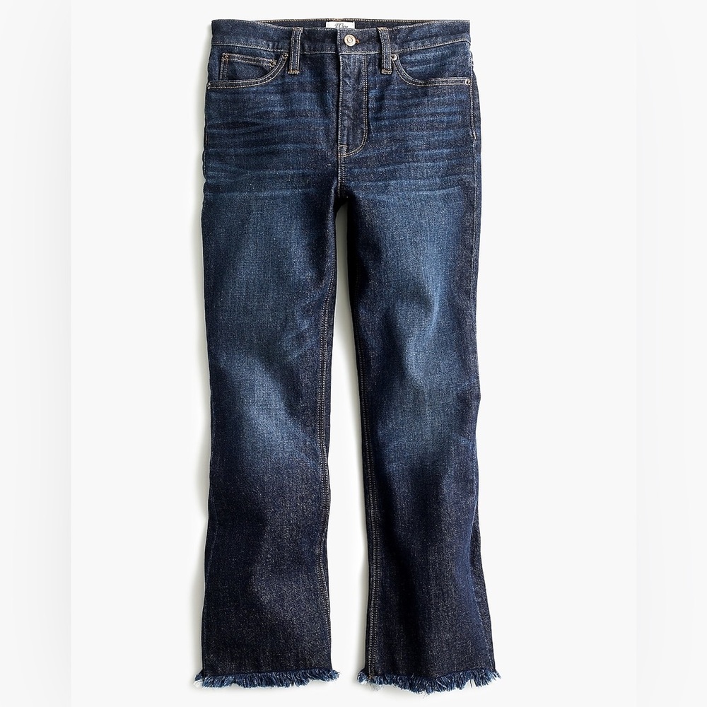 J. Crew Demi-boot crop jean with frayed hem